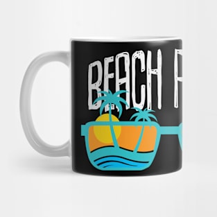 Beach Please Sunglasses and Palm Trees Mug